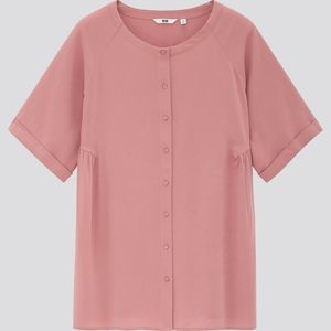 NWT Uniqlo Women's Rayon Gather Half Sleeve Kurta Tunic